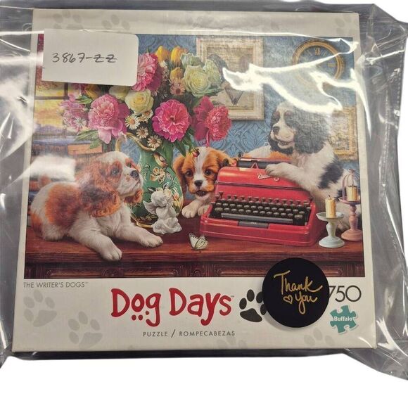 Buffalo Games Dog Days The Writer's Dog 750 pc Jigsaw Puzzle - Picture 7 of 10